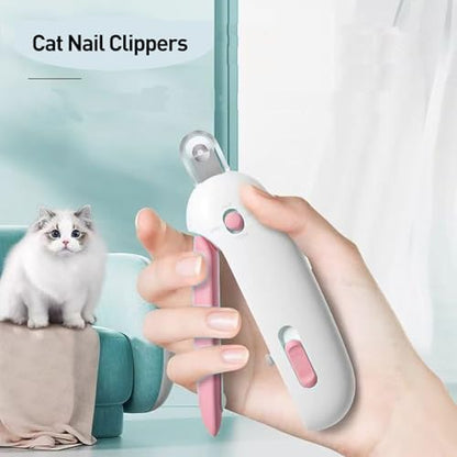 Cat Nail Clipper | Cat Nail Trimmer with Clipping Debris Storage, Adjustable Sizes, Hidden Nail File, Round Hole Blade for Injury-Free Grooming Tool for Pets, Pink - Image 6