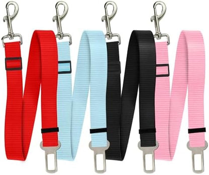 SunGrow Dog Seat Belt for Car, Adjustable Nylon Pet Seatbelt, Supports All Cars, Seatbelt for Dogs in Car, Dog Car Leash Seat Belt, Cats and Ferrets Seat Belt Harnesses by SunGrow