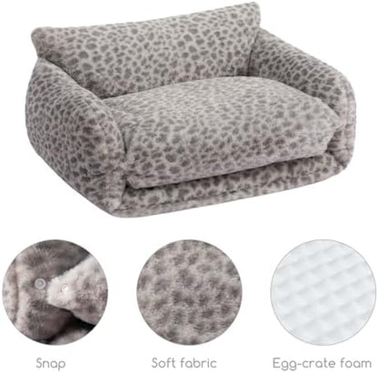 Hollypet Cat Bed Small Dog Orthopedic Couch Beds for Pets up to 13 lbs - Image 5