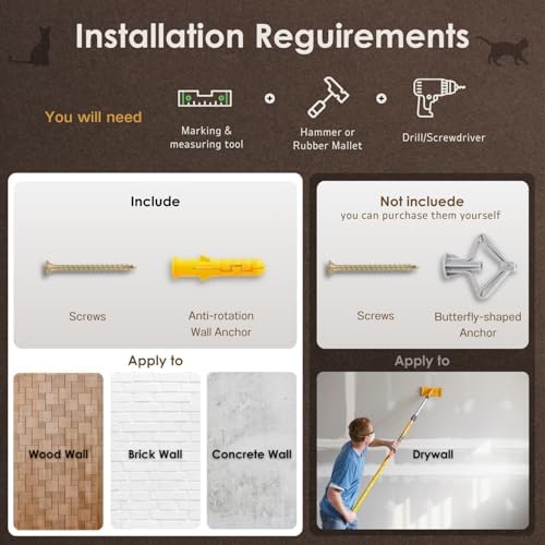 3-in-1 Cat Climbing Wall Steps with Hemp Rope, Shelves and Perches - Wall-Mounted Cat Furniture Set with Scratching Pads (White) - Image 7