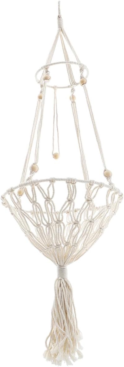 BESPORTBLE Bohemian Woven Hanging Cat Hammock Sturdy 40cm Cat Nest for 20-30lbs Pets Indoor Hanging Bed Household Supply