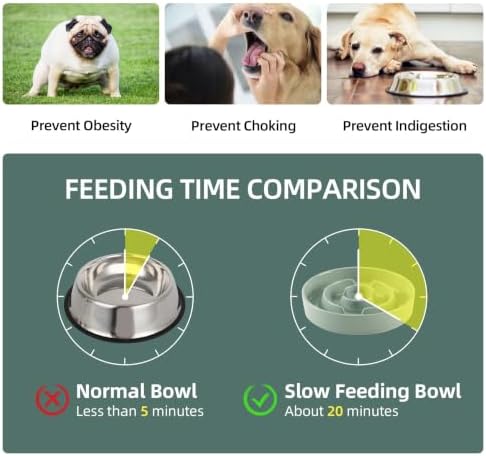 Havniva Ceramic Slow Feeder Dog Bowls, 8.3 in Slow Feeder for Medium Breed - Image 4