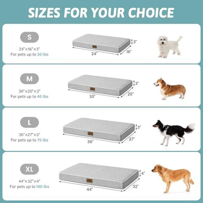 COZY KISS Cooling Orthopedic Dog Bed, Q-Max>0.5, Waterproof Lining, 30x20in - Image 4