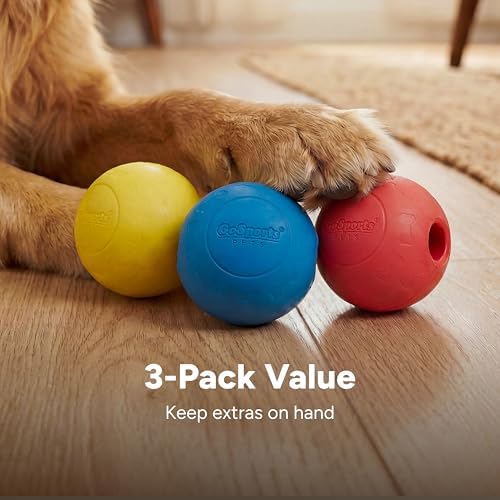 GoSports Pets Solid Rubber Dog Balls - Heavy Duty for Aggressive Chewers - 3 Pack, 2.5 Inch - Image 6