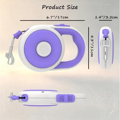 16Ft Retractable Dog Leash for Small Medium Dog Up to 50lbs, Purple - Image 3