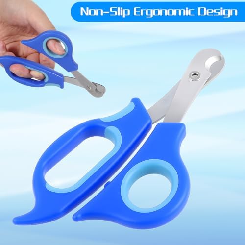 Stainless Steel Bearded Dragon Claw Trimmer, Reptile Clippers for Small Reptiles, Turtle, Chameleon, Hedgehog(Blue) - Image 4