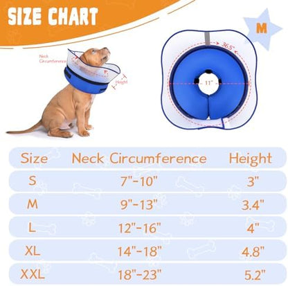 Elevated Inflatable Dog Cone Collar Alternative After Surgery, Dog Donut Collar, Soft Pet Cone to Stop Licking for Small Medium Large Dogs - Image 6
