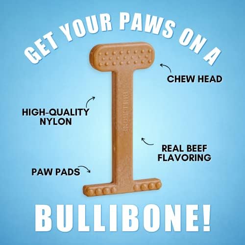 Bullibone Nylon Dog Chew Toy for Aggressive Chewers - Dental Hygiene Bone with Beef Flavor, Durable Tough Chew Toys for Extra Large Dogs, Indestructible Dog Bone - 2 Pack - Image 3