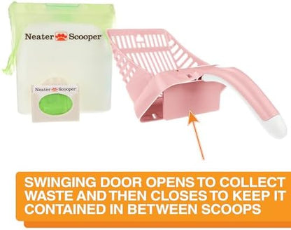 Neater Pet Brands Neater Scooper Standard Cat Litter Scoop, 15 Refill Bags – Mess-Free Cat Litter Scooper with Bag, Spill-Proof Kitty Box Sifter, Bin Doubles as Scoop Holder, For Single-Cat Households - Image 3