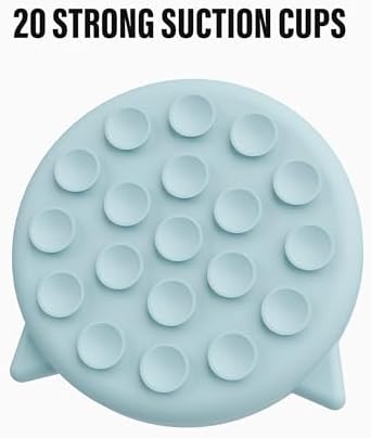 Silicone Cat Slow Feeder Bowl with Suction Cups, Puzzle Feeder, Interactive Toys for Cats, Reduces Overeating (Blue, 1 Cup) - Image 5