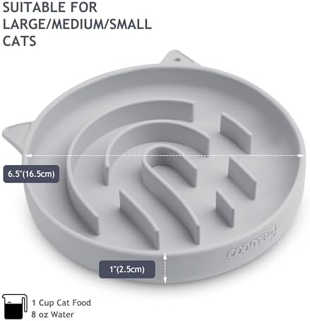 Coomazy Slow Feeder Cat Bowl Silicone Pet Puzzle Feeder for Slow Eating - Image 3