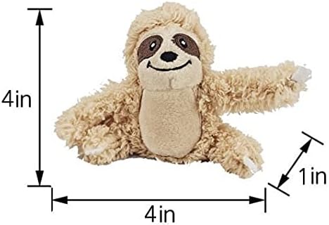 Glow Pups Hide and Seek Dog Toy, Sloth Dog Toy, Plush Squeaky Burrow Tree for Dogs, Interactive Puzzle for Mental Stimulation, Woodland Style, Medium Size, Set of 4