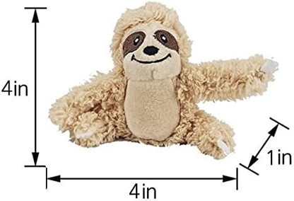 Glow Pups Hide and Seek Dog Toy, Sloth Dog Toy, Plush Squeaky Burrow Tree for Dogs, Interactive Puzzle for Mental Stimulation, Woodland Style, Medium Size, Set of 4