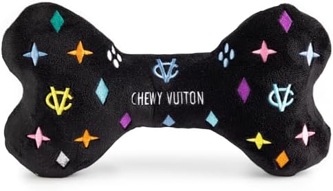 Haute Diggity Dog Chewy Vuiton Bone Plush Dog Toy, Designer Parody Toy - Image 2