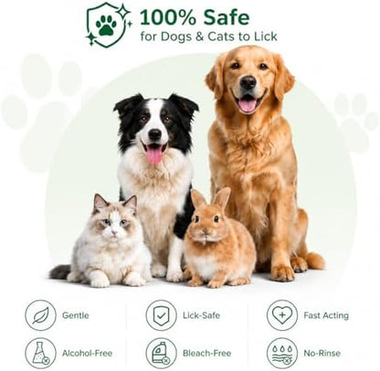 Pet Cleaning Glove Wipes for Dogs & Cats, 6 Pcs - Image 2