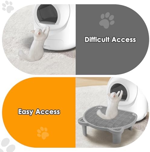 Litter Catching Step for Cat Litter Box, Litter Trap Stool for Automatic Litter Box Self Cleaning, Litter Collection Stairs, Litter Catcher Ramp for Old Geriatric Senior Cat or Kitten - Image 5