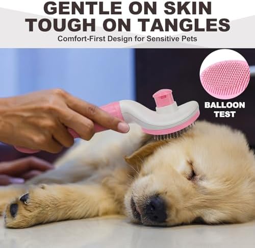 Yaomiao 9 Pcs Dog Grooming Kit Nail Clippers Deshedding Tools,Fresh Color - Image 3