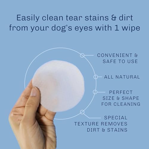 TrueBlue Cucumber & Chamomile Safe and Sure Dog Eye Wipes – Pre-Moistened Textured Pads for Tear Stain Eye Cleaning – Cleansing Eye Wipe for Dogs, Puppies – Non-Toxic, All-Natural – 50 Count - Image 4