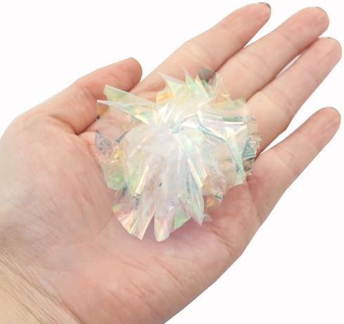 20PCS Cat Wrinkle Balls Diameter 5cm Polyester Film Wrinkle Bright Light Material Cat Teaser Crinkle Balls Pet Supplies - Image 3