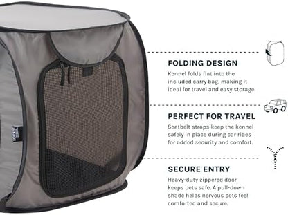 SportPet Designs Large Pop Open Kennel, Portable Cat Cage Kennel, Waterproof Pet bed, Carrier Collection - Image 4