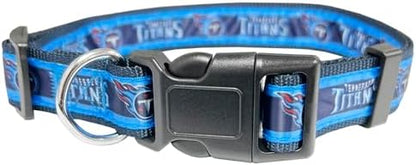 Pets First NFL Tennessee Titans Licensed PET COLLAR, Large - Heavy-Duty, Strong, and Durable Dog Collar. Available in 31 Football Teams and 4 Sizes by PETSFIRST
