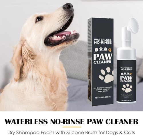 MCstars No-Rinse Dog Paw Cleaner Foam with Silicone Brush - Image 5