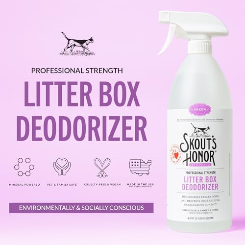 SKOUT'S HONOR Professional Strength Cat Litter Box Deodorizing Spray, 35 oz - Image 2