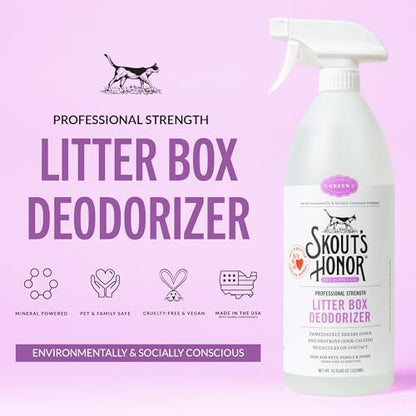 SKOUT'S HONOR Professional Strength Cat Litter Box Deodorizing Spray, 35 oz - Image 2