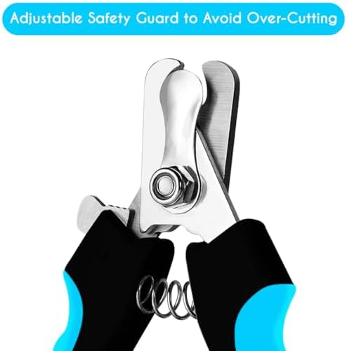 Candure Pet Nail Clippers Professional Nail Trimmer Suitable for Puppy, Cats, Rabbits and Guinea Pigs - Safety Lock/Protective Guard to Avoid Over Cutting (Blue, Small) - Image 3