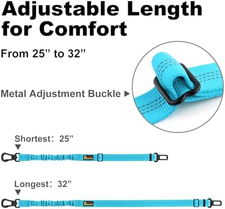 Plutus Pet Dog Seat Belt for Car, Adjustable Harness with Elastic Bungee - Image 6