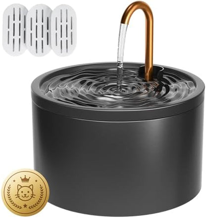 DOOOB Ceramic Cat Water Fountain, Ceramic Cat Fountain with Copper Spout by dooob