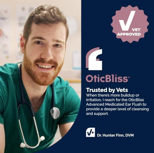 Vetnique Oticbliss Dog Ear Infection Treatment & Ear Cleaner Flush 6oz - Image 6