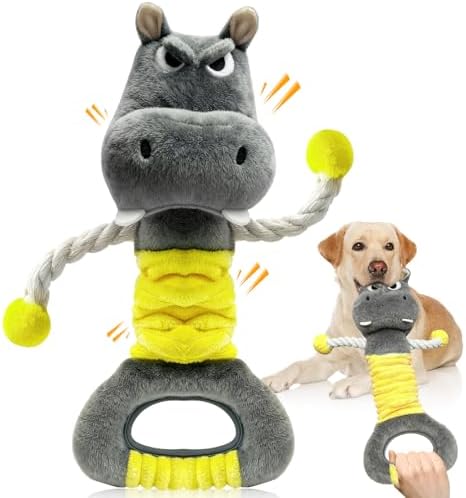 Fuufome Large Squeaky Plush Dog Toys for Small, Medium, and Large Dogs Daily Companionship, Training, Tug of War Puppy Toys to Keep Them Busy by Fuufome