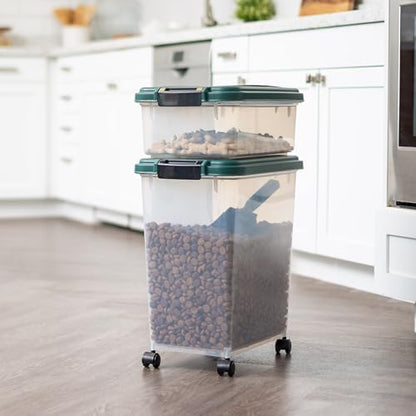 IRIS USA Airtight Pet Food Container, Up to 30 lbs & 11 lbs, Green - Image 2