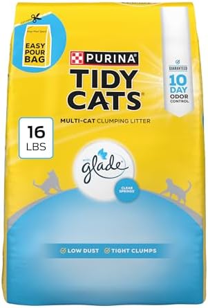 Purina Tidy Cats Clumping Cat Litter, Glade Clear Springs, 16 lb by PurinaTidyCatsLitter