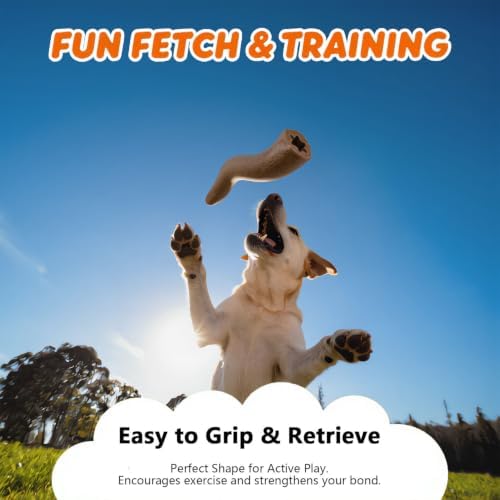 MECOOL Durable Nylon Dog Chew Toy – Bacon Flavored Bull Horn Shape with 6-Point Star Hollow Core for Treat Stuffing, Tough Interactive Teething Toy for Aggressive Chewers, Medium Large Dogs - Image 4