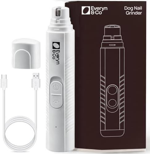 Dog Nail Grinder with LED Light, USB-C Rechargeable Pet Trimmer by Unknown