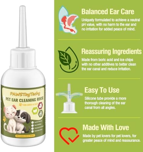 Dog Ear Cleaner Drops for Dogs, 2 Pack 2.03oz, Gentle Ear Cleaning Solution - Image 6