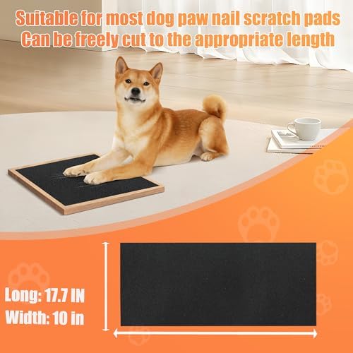 6 PCS Pet Nail Self Adhesive Replacement Emery Paper, 10in*17.7in, Black - Image 2