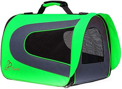 Pawer 18” x 11”x 11” Soft-Sided Foldable Airline Approved Pet Carrier for Cat, Puppy and Small Dog, Washable 600D Oxford Fabric, with Handle and Strap for Carry, Multiple Colors Available - Image 4