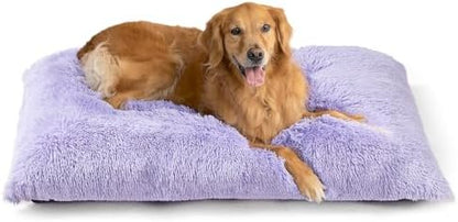 EHEYCIGA Fluffy Dog Crate Bed, Plush Extra Large Dog Pillow, Purple by EHEYCIGA
