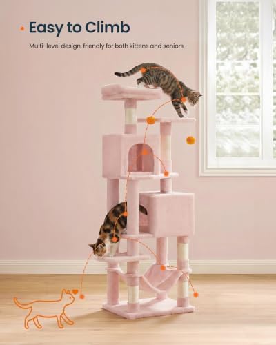 SONGMICS HOME Cat Tree for Indoor Cats, Multi-Level Tower - Image 4