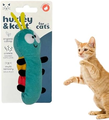 Huxley & Kent Plush Cat Toy - Interactive Catnip Toy for Cats & Kittens - Soft with Crinkle & Catnip - Fun Indoor Play - Caterpillar by HuxleyKent