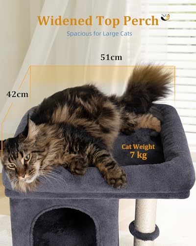 Aechonow Cat Tree for Large Cat,2 Cozy Cat Condo House for Large & Fat Cats - Image 2