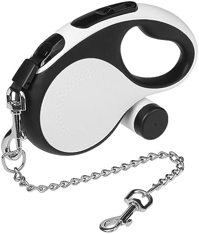 PUPTECK Retractable Dog Leash with Detachable Chew Proof Cable, White, 16 ft by PUPTECK
