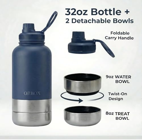 Portable Dog Water Bottle 32oz Insulated Travel Bottle for Small Dogs - Image 2