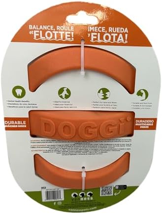Van Ness Pets Doggi Catch and Carry Flying Disc Floating Dog Toy, Large, Orange - Image 4
