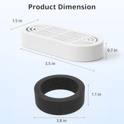 Cat Water Fountain Filter Pet Drinking Fountain Filter for 3.2L/108oz Cat Drinking Fountain and 4L/134oz Stainless Steel Pet Water Fountain (6 Filters & 6 Pre-Filter Sponges) - Image 4