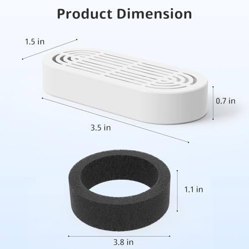 Cat Water Fountain Filter Pet Drinking Fountain Filter for 3.2L/108oz Cat Drinking Fountain and 4L/134oz Stainless Steel Pet Water Fountain (3 Filters & 3 Pre-Filter Sponges) - Image 4