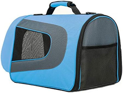 Pawer 18” x 11”x 11” Soft-Sided Foldable Airline Approved Pet Carrier for Cat, Puppy and Small Dog, Washable 600D Oxford Fabric, with Handle and Strap for Carry, Multiple Colors Available - Image 6